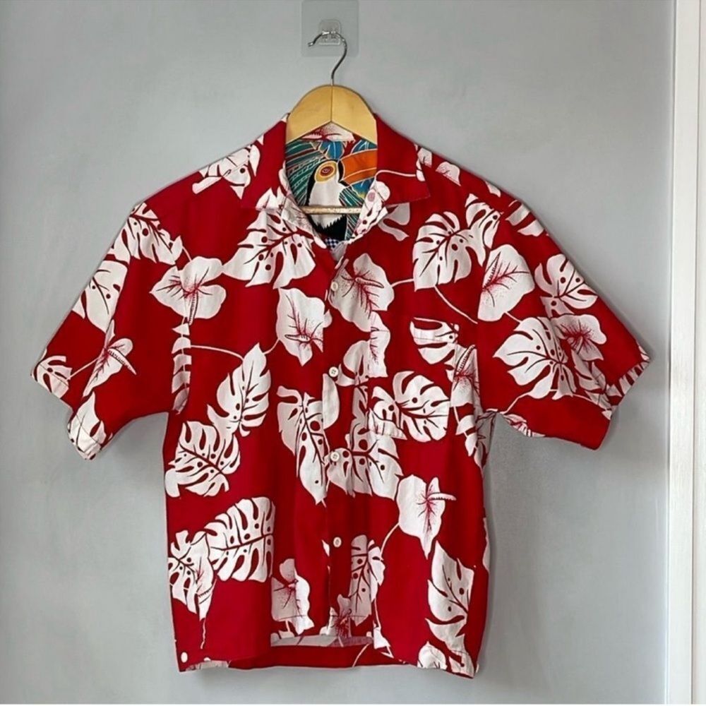 80s Yacht Rock Shirt Hawaiian Toucan Print Newport Blues Shirt